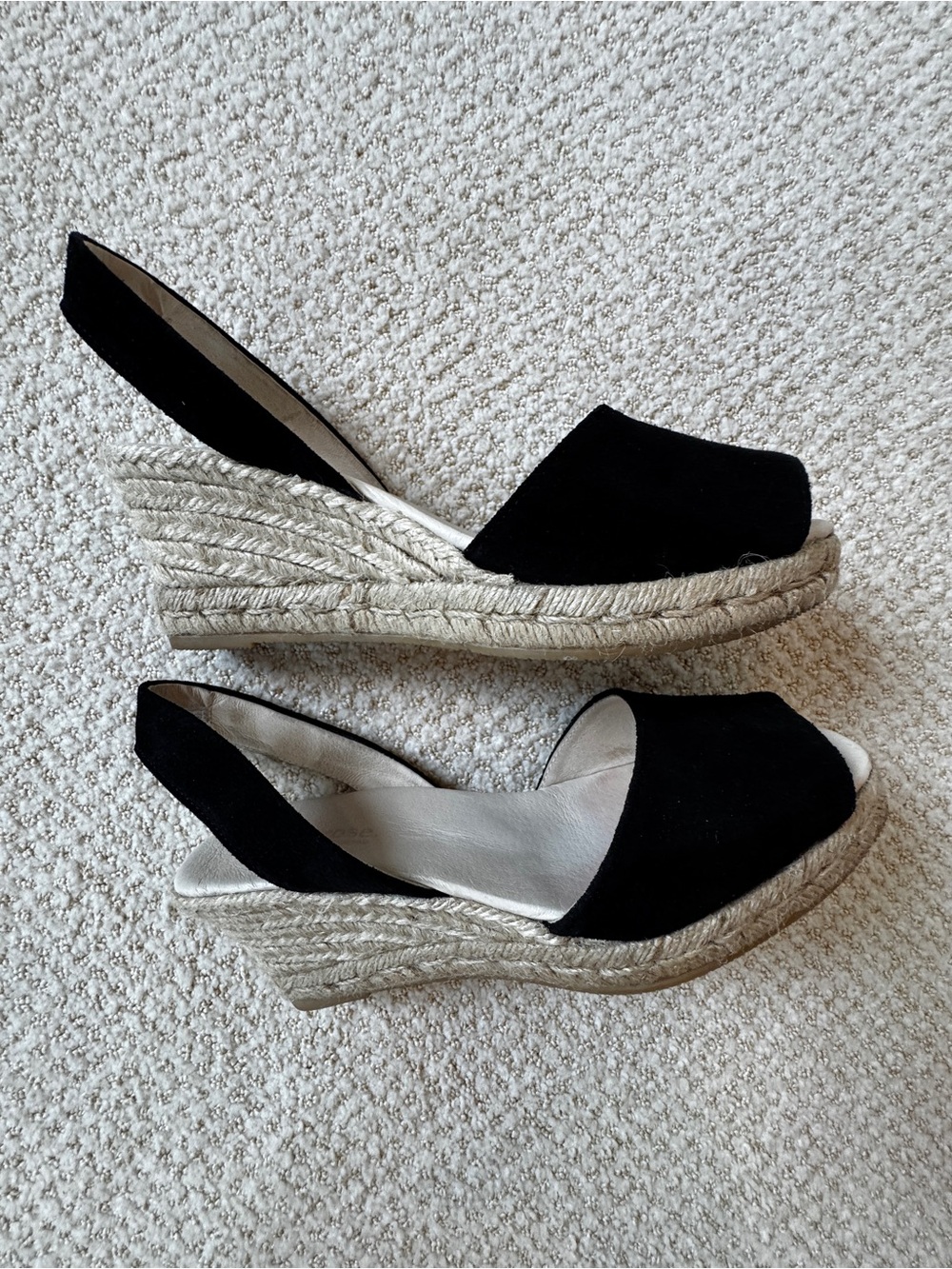 Mint & Rose Menorca High Wedge Espadrilles
Black Slingback. Made in Spain